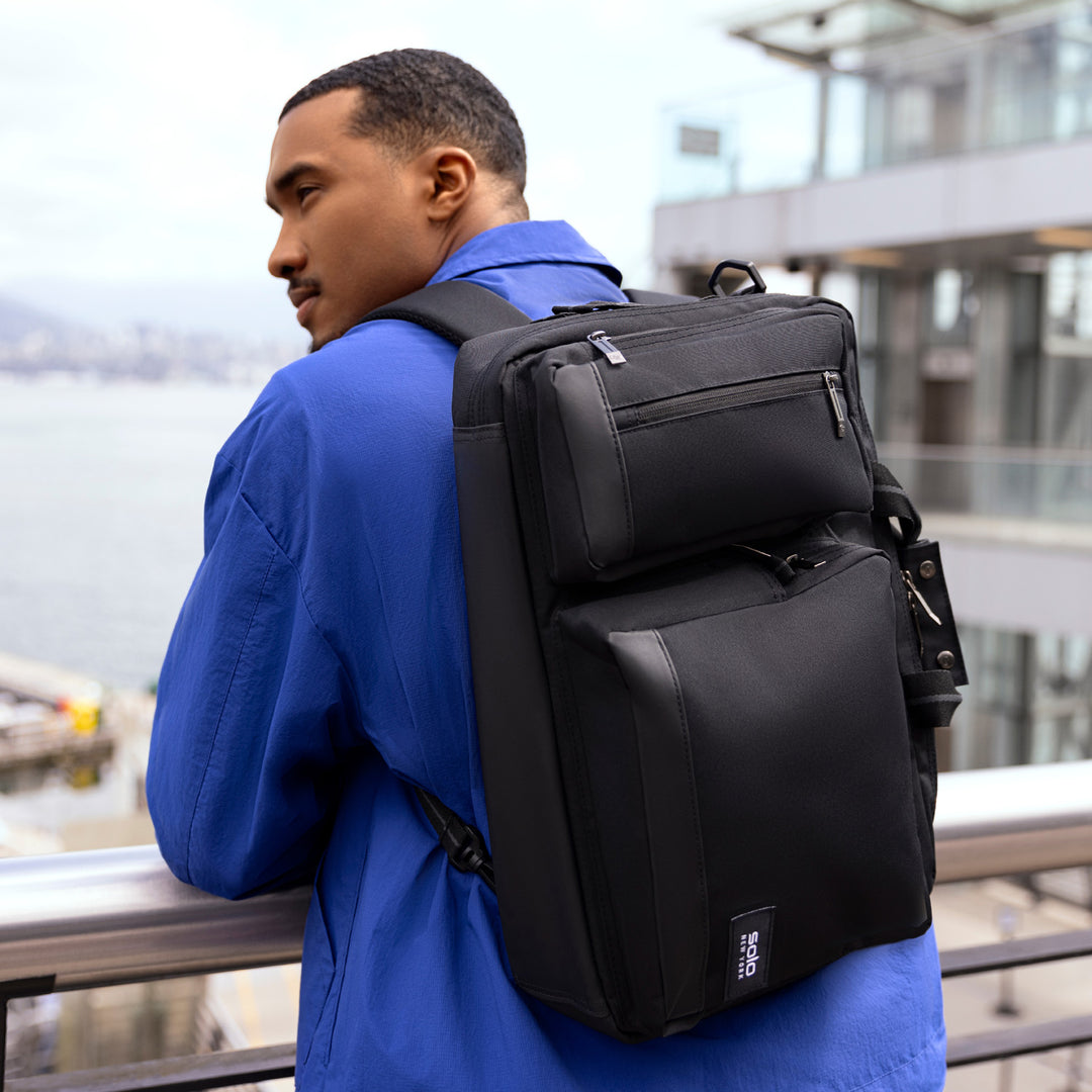 Duane Hybrid Briefcase Backpack
 #color_black