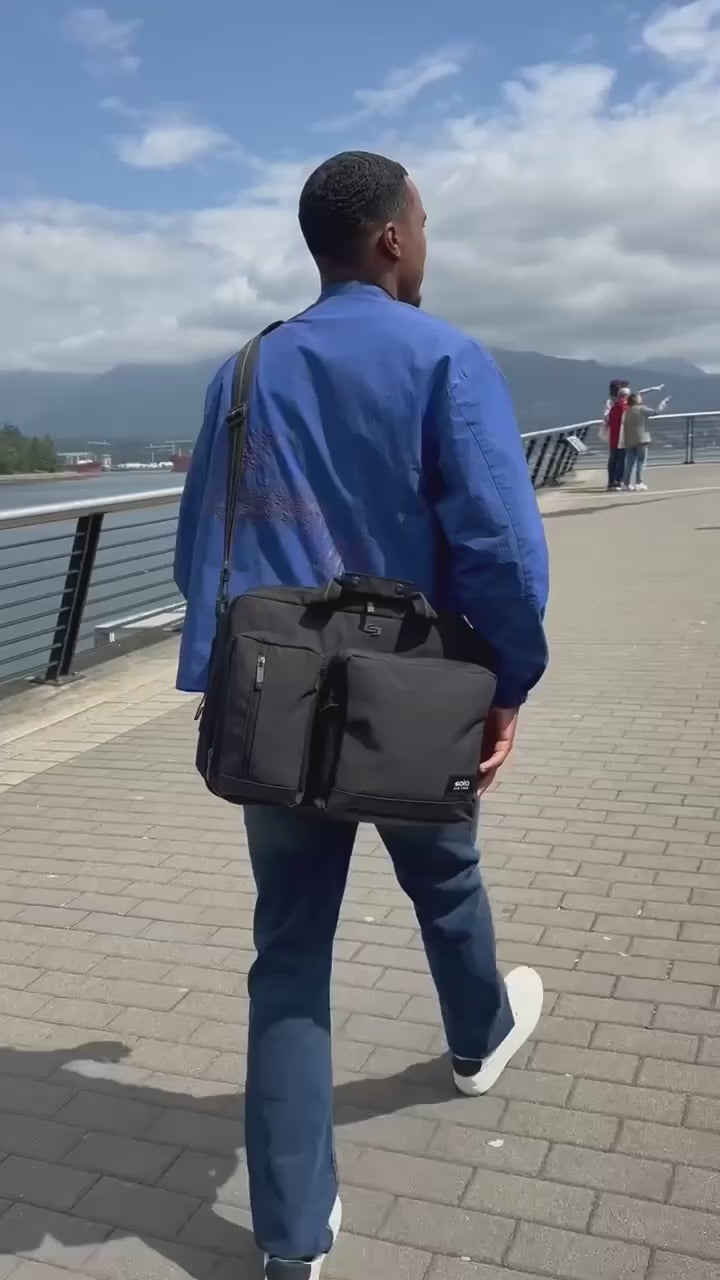 Duane Hybrid Briefcase Backpack
 #color_black