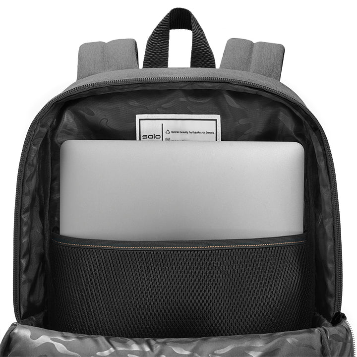 Re:Fresh Machine Washable Backpack grey laptop pocket