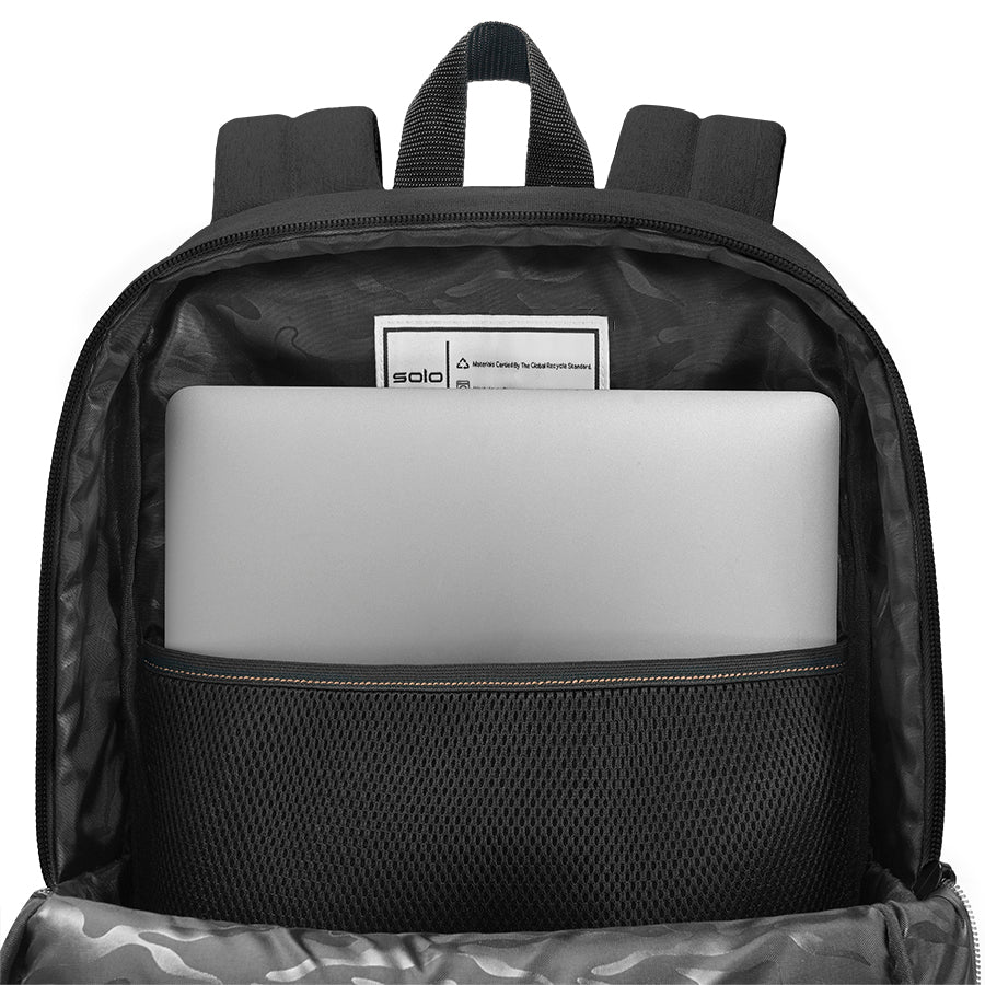 black and white non-leather backpack Solo New York 19L Re:fresh Backpack