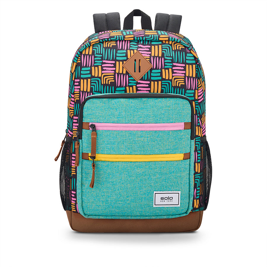 Teal and grey backpack on sale