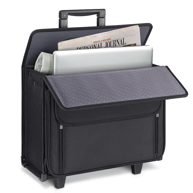 Solo New York Midtown Collection Morgan Laptop Rolling Briefcase, Black  Polyeste
