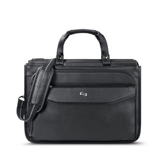 Coach Harrison Multi-compartment Briefcase in Black Leather 