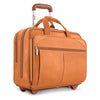 Walker Brown Leather Rolling Briefcase