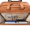Walker Brown Leather Rolling Briefcase