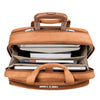 Walker Brown Leather Rolling Briefcase