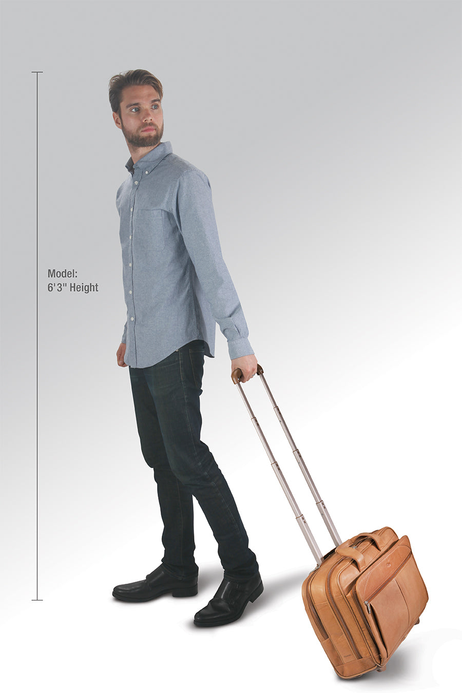 Walker Brown Leather Rolling Briefcase – Solo New York