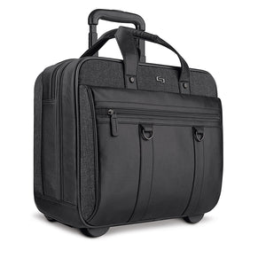  Solo New York Bryant Rolling Laptop Bag, Black/Grey, 14 x  16.8 x 5 (PT136) : Electronics