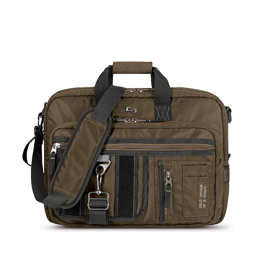SOLO Zone Hybrid Briefcase Backpack, Bronze