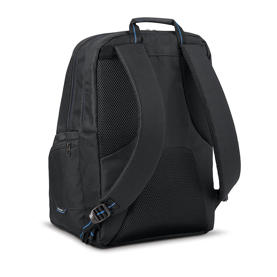 Orben Vertical Zip Laptop Backpack, Large Compartment Fits 15 inch Laptop Water Bottle Pocket for School Work Outdoor Black