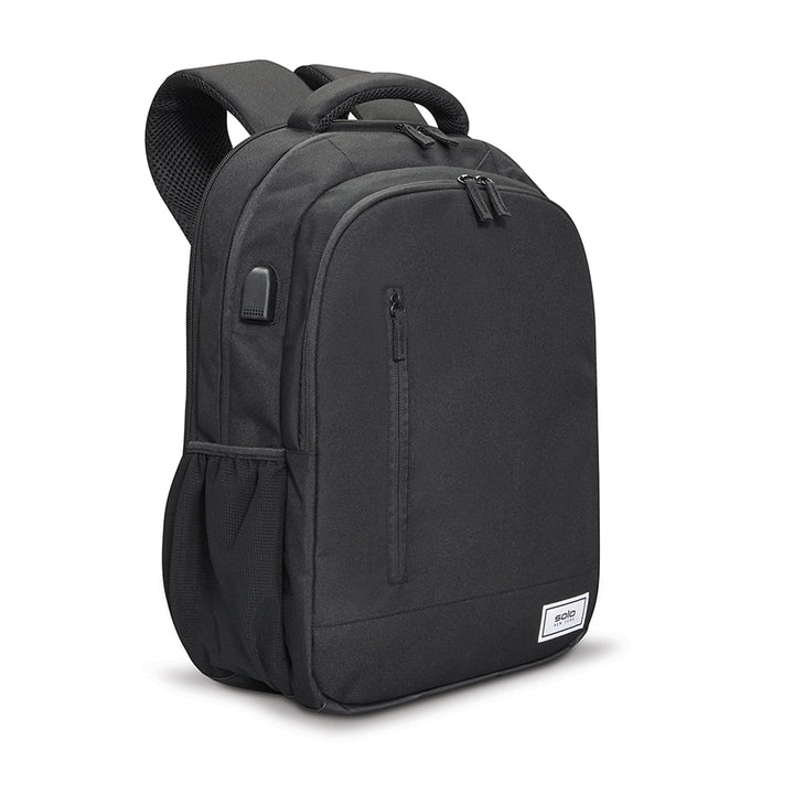 left side view of Solo Re:define backpack in black