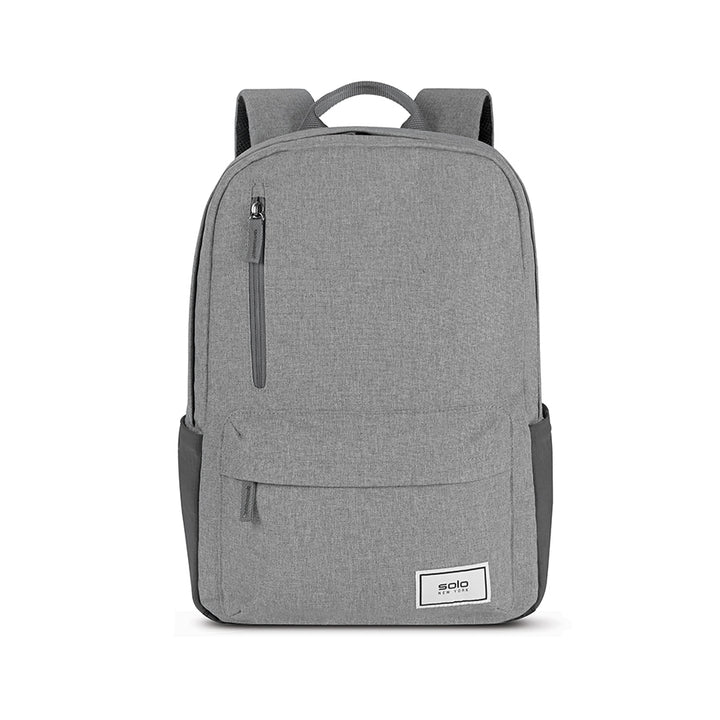 front view of Solo Re:cover backpack in grey