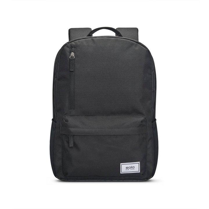 front view of Solo Re:cover backpack in black