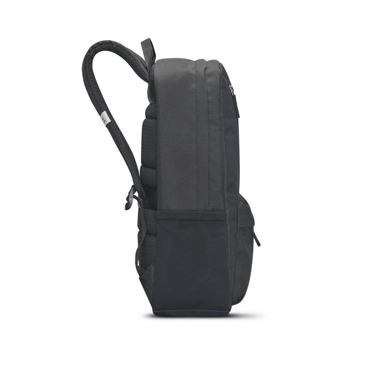 side view of Solo Re:cover backpack in black