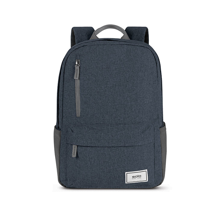 front view of Solo Re:cover backpack in navy