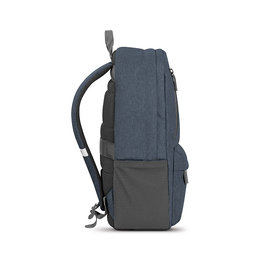 additional side view of Solo Re:cover backpack in navy