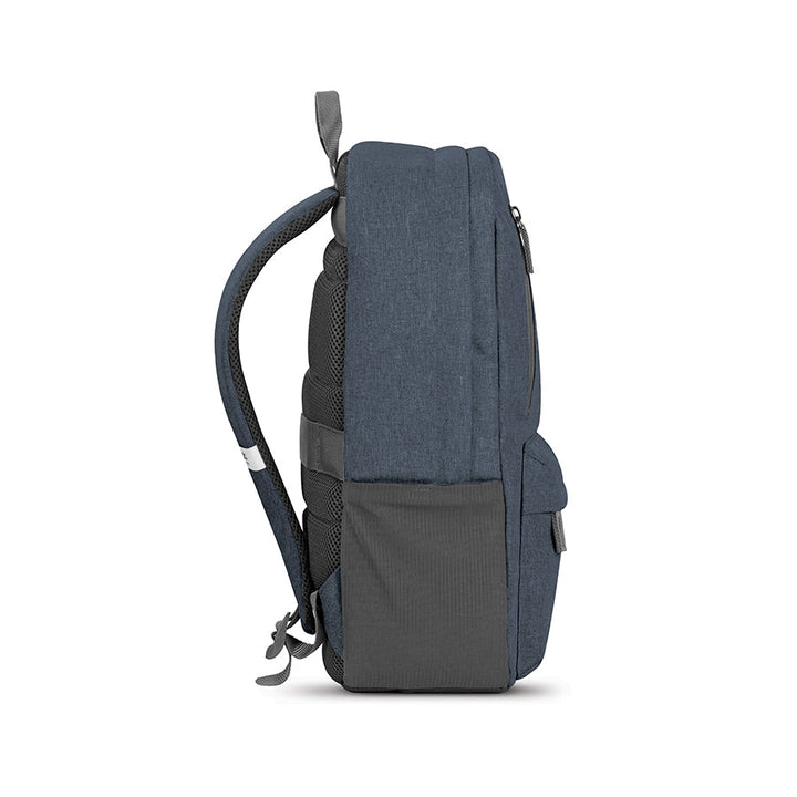 additional side view of Solo Re:cover backpack in navy
