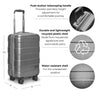 Solo Re:serve Carry-On Spinner, Push-button telescoping handle provides seamless height adjustment for comfortable journey