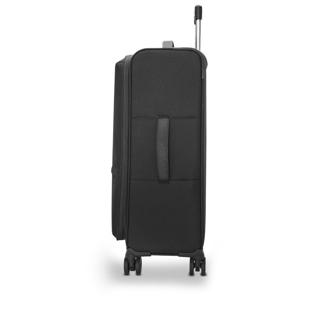 view of side handle on Solo Re:treat Check-In Spinner Suitcase